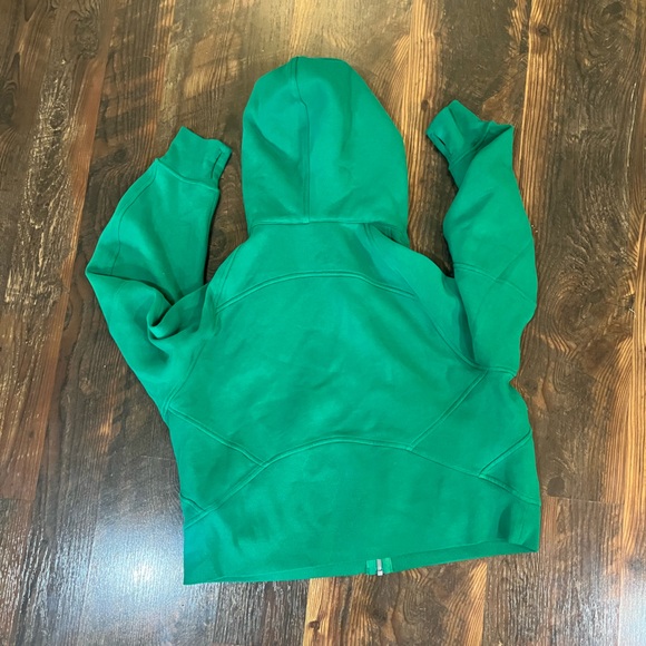 Lululemon women's oversized raceway green full zip cropped scuba hoodie - Picture 9 of 9